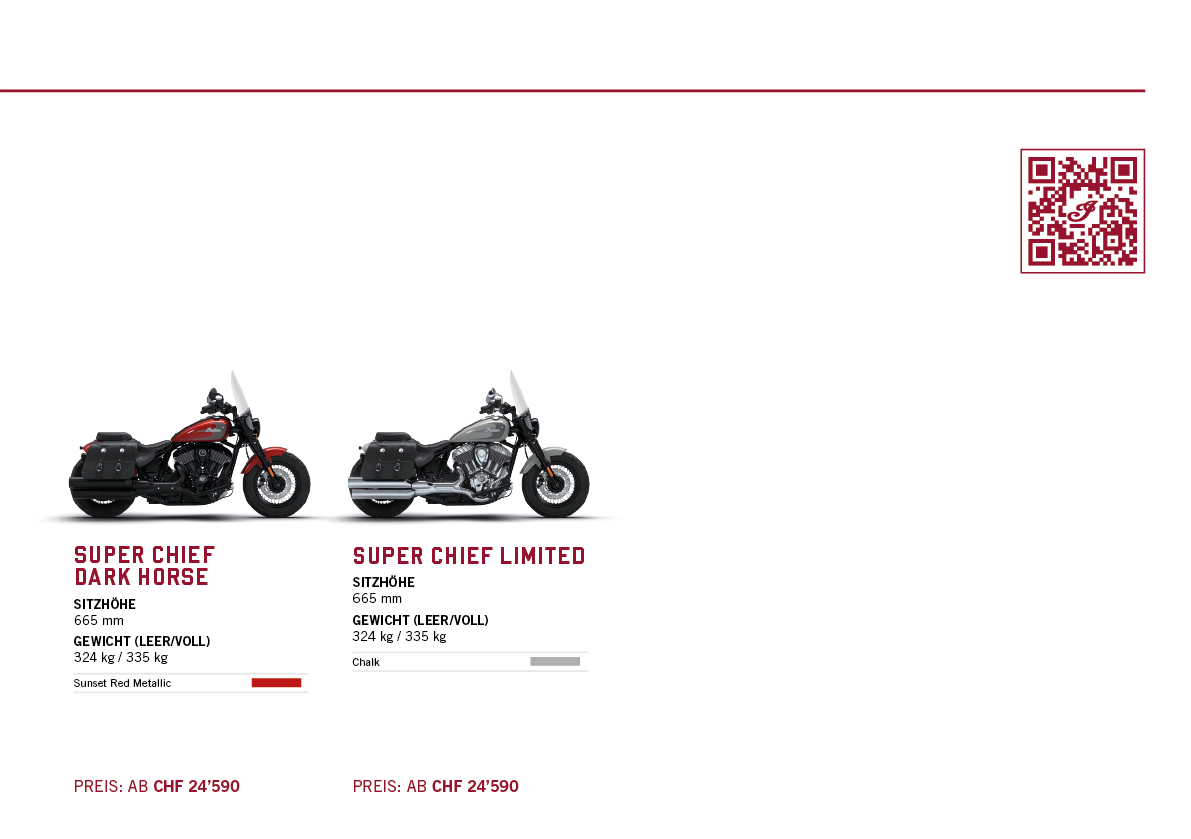 A poster advertising a motorcycle with the words “Super Chief" written on it. AI generated content
